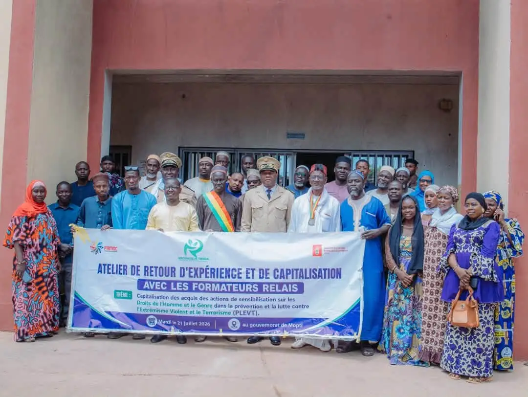 Prévention de l’extrémisme violent à Mopti : Les formateurs-relais renforcés dans la capitalisation des acquis et expériences locales