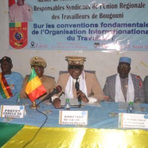 Bougouni : session de formation des cadres syndicaux de l’union régionale des travailleurs