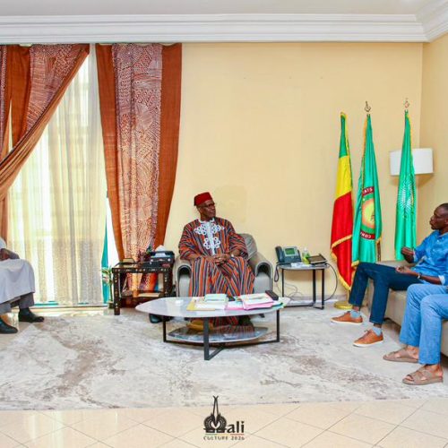 Culture – Cinématographie : Les réalisateurs Moustapha SAWADOGO du Burkina et Fousseyni MAÏGA présentent leur projet de long métrage « La dérive des Bozos » au ministre Mamou DAFFE