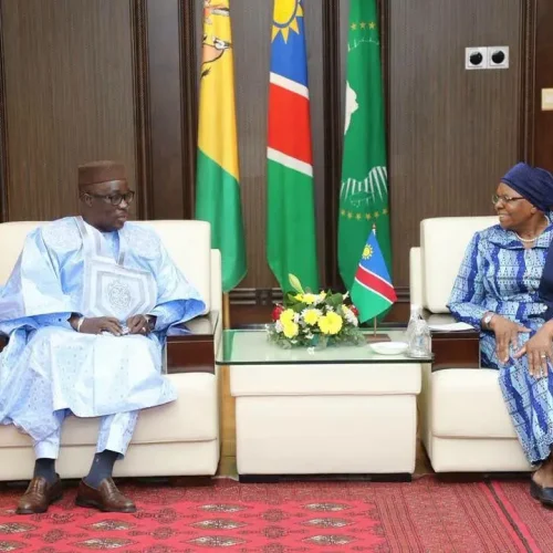 Diplomatie : L’Ambassadeur SE, Seydou COULIBALY présente ses Lettres de créance à la Présidente de la République de Namibie