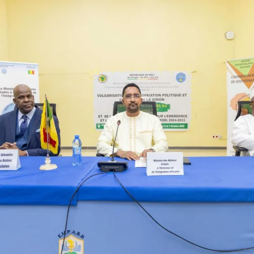 Vision « MALI KURA ƝƐTAASIRA KA BƐN SAN 2063 MA » ET SNEDD : Le Ministre Mossa AG ATTAHER appelle à une appropriation effective des orientations nationales