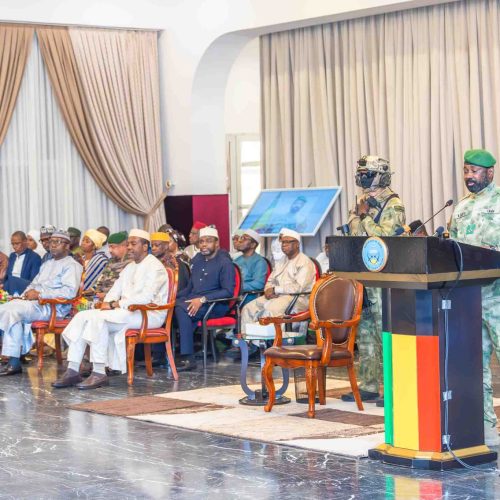 Présentation des vœux de Nouvel An de la presse au Président de la Transition